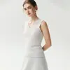 Camisola de tricô de cashmere com decote em V e renda ondulada, versátil, elegante, justa ao corpo, cor sólida, design simples, perfeita como camada base