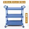 Carrito de Comedor Móvil Multifuncional para Restaurante y Hotel, Carrito de Tres Niveles, Carrito de Plástico para Entrega de Comida, Carrito para Servir Comida, Carrito para Recoger Comida, Carrito para Recoger Tazones