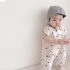 Ropa infantil de estilo coreano, novedad, ropa de verano para bebés, ropa de escalada de punto polar para bebés, mono de manga corta para niños y niñas, bebés y niños pequeños
