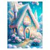 Casa de Conto de Fadas na Nuvem Pintura Diamantada Diamante Completo Estilo Sonhador Sala de Estar Parede de Fundo do Sofá Adesivo Bordado Diamante Ponto Cruz Diamante Completo 5D