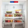 Caja de Congelador de Refrigeración para Nevera de Cocina Doméstica Caja de Almacenamiento con Drenaje Doble Capa PP5 Recipiente Hermético para Frutas y Verduras