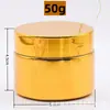 Frascos de Crema Dorados en Stock con Sellos de Rosca, Disponibles en Varios Tamaños para Empaque de Cosméticos y Cremas, Soporta Logo Personalizado