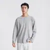 Camiseta de Manga Larga Yizhi 240g Otoño e Invierno para Hombre, Nuevo Modelo 2026, Camiseta de Manga Larga con Cuello Henley, Camiseta Básica de Cuello Redondo, Manga Larga
