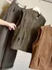 Chaleco de gamuza con cuello alto estilo retro americano para mujer, estilo otoño 2026, chaqueta chaleco versátil con cremallera para usar en capas