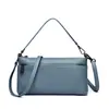 Bolso Cruzado de Cuero Genuino Denk para Mujer 2026 Moderno Casual de Gran Capacidad Tipo Cubo Piel de Vaca de Primera Capa Bolso de Hombro Cruzado