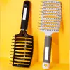Pente Massageador de Couro Cabeludo Direto da Fábrica Pente para Cabelo Cacheado Cabelo Liso Pente Costela Pente de Plástico Casa Diário Portátil Pente Curvo Grande