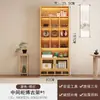 Novo Armário de Exposição Estilo Chinês com Luzes, Portas de Vidro, Armário de Chá, Rack de Armazenamento para Sala de Estar, Sala de Chá Antiga, Armário de Múltiplos Tesouros