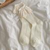Calcetines de Encaje Calcetines de Verano Finos de Media Caña para Niños Ins Calcetines Trendy con Lazo Calcetines de Rizo Estilo Ballet Calcetines Pure Lolita