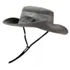 Sombrero de Vaquero Occidental para Hombre, Sombrero de Sol de Verano para Exteriores, Sombrero para Montañismo, Viajes, Pesca, Sombrero de Pescador, Secado Rápido, Transpirable, Sombrero de Protección Solar