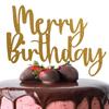 Suministro en stock transfronterizo Tarjeta de decoración de pastel Feliz Cumpleaños Navidad Inserción en pastel Enchufe para pastel Enchufe de disfraz