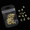Joyería para Uñas de 12 Compartimentos Transfronteriza Nueva Joyería Navideña Aleación Copo de Nieve Alce Mixto Diamante para Uñas DIY