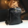 Mochila com Padrão de Crocodilo 2026 Novo Estilo Elegante e Luxuosa Bolsa Masculina de Couro Genuíno Mochila de Viagem Multifuncional Bolsa Grande