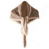Bufanda triangular nueva de cachemira pura con bordes de flecos y diseño anudado, fácil de llevar, conveniente para proteger el cuello, cálida, simple y versátil, venta al por mayor