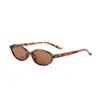 Óculos de Sol Pequenos Ovais Fofos Feminino Novo Estilo Retro Sexy Marrom Óculos de Sol Feminino Tendência Moda Óculos Decorativos