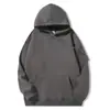 Nuevo Sudadera con Capucha de Algodón Grueso 420g Color Sólido para Hombre, Chaqueta Versátil de Forro Polar Anti-Pilling para Mujer