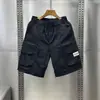 2025 Novo Verão Shorts Cargo com Múltiplos Bolsos Marca Moderna Masculina Bonito Calças de Cinco Pontos Calças Esportivas Retas Calças de Praia