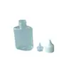 Botella gotero de plástico personalizable de 50 ml, Botella plana de plástico transparente para apretar, Botella de recarga, Botella para líquidos