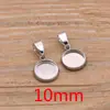 Cor de Aço 10-30mm DIY Acessórios para Joias de Aço Inoxidável Geométrico Redondo Base de Pedra do Tempo Acessórios para Joias