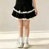 Conjunto de Falda con Cuello de Encaje Estilo Preppy para Niñas, Nuevo Conjunto de Polo con Bloques de Color de Verano para Niños Mayores
