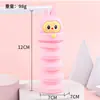 Estojo de lápis retrátil de silicone com tema de desenho animado transfronteiriço, estojo fofo e de grande capacidade com zíper, organizador de material escolar para alunos do ensino fundamental