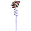 Nuevas Pajitas de Colores Transfronterizas de 67 Piezas con Forma Creativa de Espiral, Tubos Flexibles de Mascota, Seis o Siete Pajitas con Pegatinas Decorativas Personalizadas