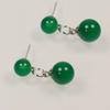 Pendientes de esmeralda natural para mujer, bañados en plata, con piedras preciosas de ágata roja y cristal rojo, ideal como regalo de cumpleaños para mamá.