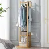 Perchero Simple de Piso para el Hogar Colgador Vertical Sala de Estar Dormitorio Pequeño Estante de Almacenamiento Multifuncional