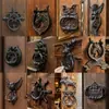 Nuevo producto transfronterizo: Picaportes de hierro fundido modernos, minimalistas, retro y nostálgicos, decoraciones de pared, adecuados para villas, casas y patios