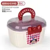 Caja grande de accesorios para el cabello de escritorio para niños, de dibujos animados de doble capa con separadores, caja de almacenamiento portátil multifuncional para clips de pelo y joyas, regalo