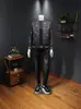 Chaqueta para hombre, nueva moda para primavera y otoño, estampado de marca de moda, corte ajustado, cuello estilo béisbol elegante, abrigo casual de talla grande