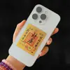 Pegatinas promocionales para teléfono con lámina de oro metálico, tarjeta dorada, pequeños regalos de Feng Shui para la fortuna, al por mayor para teléfonos móviles