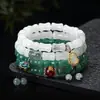 Pulsera Paso a Paso de Bambú de Jade Dongling 2024 Nueva para Novia Regalo de Vacaciones Pulsera de Cuentas de Transferencia de Calabaza de Cristal