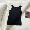 Camiseta sin mangas de algodón slub transpirable para mujer, ajuste holgado de verano, camisola casual versátil sin mangas, se puede usar por fuera