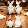 Produto Novo Transfronteiriço Coelho da Páscoa Anão Elfo Boneca Criativa Casa Orelhas de Coelho Anão Resina Artesanato