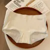 Cuecas boxer femininas de algodão puro estilo esportivo, cintura média, 100% algodão, antibacteriano 10A, entrepernas estendido, algodão de bebê Classe A, atacado