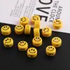 16mm Caras Sonrientes Lindas Cuentas Planas de Cerámica Cuentas Sueltas DIY Pulsera Hecha a Mano Casera Collar Joyería con Cuentas Material Accesorios
