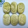 Pieza de Mango de Jade Lantian Flor Amarilla Flotante Estrella de Cumpleaños Cabeza Torcida Buda Guanyin Dragón Pieza de Mango de Jade Venderá Regalos de Jade