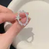 Anel Oval Geométrico da Moda para Mulheres, Vazado, Requintado, Personalizado, Exagerado, Aberto, Celebridade da Internet, Doce, Nicho, Anel para Dedo Indicador