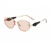 Gafas de sol poligonales de media montura de moda europea y americana 2026 para mujer, elegantes y a la moda, con protección UV, adecuadas para ventas transfronterizas