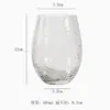 Taza de agua de vidrio transparente a rayas con forma de huevo creativa, vaso para bebidas frías de hotel, taza de café para el hogar, taza para café con leche americano helado al por mayor