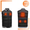 Roupas de aquecimento de cinco zonas temperatura constante inteligente homens e mulheres podem usar jaqueta acolchoada de algodão com aquecimento USB gola de cor sólida colete de aquecimento roupas quentes