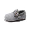 Zapatos de Piel Estilo Francés Invierno Capitán Tigre Zapatos de Mujer 2026 Invierno Nuevos Zapatos de Algodón Felpa Cálida de Lana de Cordero