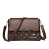 Bolsos de Alta Gama Transfronterizos para Mujer 2025 Otoño e Invierno Nuevo Bolso de Moda Estampado Retro Bolso Cuadrado Pequeño de Hombro Cruzado para Mujer de Mediana Edad