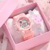 Reloj de Dibujos Animados para Niños Estudiante Femenina Fiesta Estudiante de Secundaria Chica Unicornio Ins Aspecto Alto Deportivo Masculino Reloj Digital
