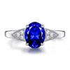 Anel Água Marinha Simulação Quatro Garras Micro Cravação Pedra Branca Anel Abertura Personalidade Azul Mar Moissanita Diamante Anel para Mulheres