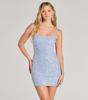 Ropa Europea y Americana Transfronteriza Vestido de Lentejuelas Verano Sexy Minifalda Ajustada a las Caderas (3 colores)