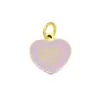 Moda Europea y Americana Tendencia Colgante de Corazón DIY Serie Gota de Aceite de Acero Inoxidable Accesorios Horno Vacío Galvanoplastia Color Duradero