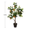 Simulação Laranjeira Planta Verde Falsa Vaso Artificial Plástico Laranjeira Rica Decoração de Loja Paisagem de Vitrine Árvore de Simulação