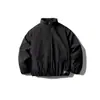 Roupas Vintage 2025 Inverno Novo Jaqueta de Algodão com Gola Alta Estampada Casal Americano Básico Simples Cor Sólida Casaco de Algodão Quente
