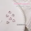 Arte de Uñas Punta Inferior Corazón Torcido Joyería de Diamantes Super Brillante Lujo Cristal Corazón de Melocotón Hacha Diamante Grande Rosa Decoración de Uñas Diamante de Amor